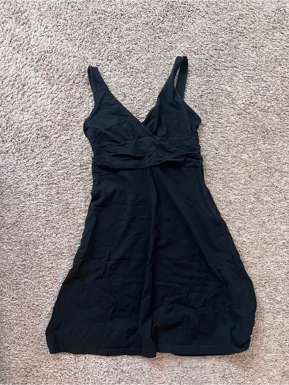 Patagonia Black Sleeveless V-Neck Mini Dress